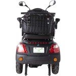 Matt Black 4-Wheel Mobility Scooter with Accessories