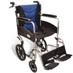 Lightweight Aluminum Folding Transit Wheelchair with Brakes
