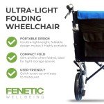 Lightweight Aluminum Folding Transit Wheelchair with Brakes