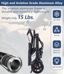Broobey Ultra Light Portable Folding Wheelchair - 8kg