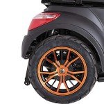 Matt Black 4-Wheel Mobility Scooter with Accessories