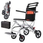 Lightweight Folding Transport Wheelchair for Easy Travel