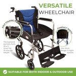 Lightweight Aluminum Folding Transit Wheelchair with Brakes