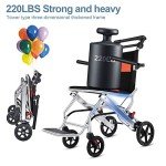 Lightweight Folding Transport Wheelchair for Easy Travel