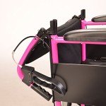 Lightweight Pink Folding Travel Wheelchair with Brakes
