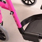 Lightweight Pink Folding Travel Wheelchair with Brakes