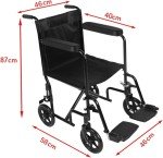 Panana Lightweight Folding Travel Wheelchair with Brakes