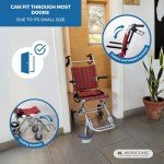 Mobiclinic Neptuno Folding Travel Wheelchair – Red Plaid