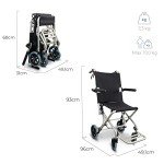 Mobiclinic Neptuno Folding Transport Wheelchair - Black