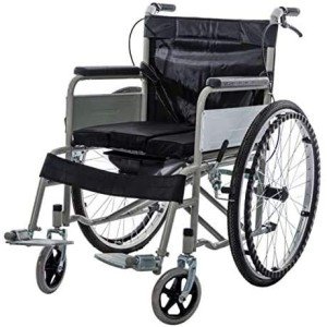 Lightweight Folding Wheelchair with Commode Pan