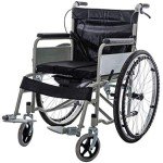 Lightweight Folding Wheelchair with Commode Pan