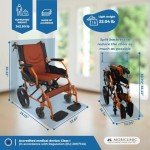 Lightweight Folding Wheelchair with Dual Brake System