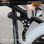 Foldable 18-Inch Wheelchair for Easy Transport