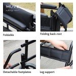 Foldable 18-Inch Wheelchair for Easy Transport