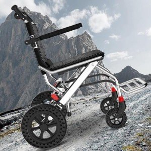 Lightweight 12-Inch Folding Wheelchair with Storage Bag