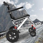 Lightweight 12-Inch Folding Wheelchair with Storage Bag
