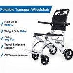 Tripaide Ultra Light 16lbs Folding Wheelchair for Seniors