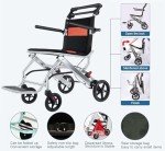 Lightweight Folding Aluminum Transport Wheelchair for Travel