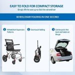 Lightweight 12-Inch Folding Wheelchair with Storage Bag