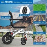 Lightweight 12-Inch Folding Wheelchair with Storage Bag