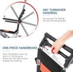 Lightweight Folding Aluminum Transport Wheelchair for Travel