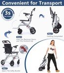 Ultralight Foldable Wheelchair with Hand Brakes