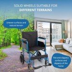 Mobiclinic® Marsella Folding Lightweight Wheelchair - Blue