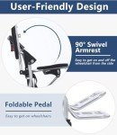 Ultralight Foldable Wheelchair with Hand Brakes