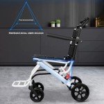 Lightweight Folding Wheelchair with Adjustable Safety Strap