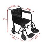 Lightweight Portable Folding Wheelchair with Brakes