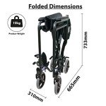 Lightweight Folding Attendant-Pushed Steel Wheelchair