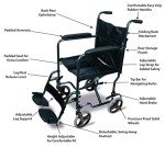 Lightweight Folding Attendant-Pushed Steel Wheelchair