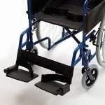 Blue Lightweight Foldable Self-Propelled Travel Wheelchair