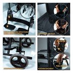 Lightweight Folding Attendant-Pushed Steel Wheelchair