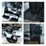 Lightweight Folding Attendant-Pushed Steel Wheelchair