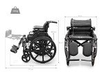 Folding Aluminium Wheelchair with Padded Comfort