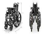 Folding Aluminium Wheelchair with Padded Comfort