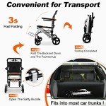 Tripaide Ultra Lightweight Folding Wheelchair for Adults