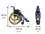 Pepe Lightweight Folding Wheelchair for Kids