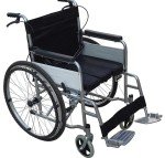 Lightweight Folding Self-Propelled Wheelchair with Commode