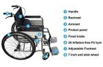 Lightweight Folding Self-Propelled Wheelchair with Commode
