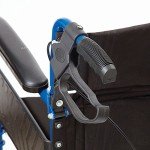 NRS Healthcare Lightweight Foldable Travel Wheelchair - Blue