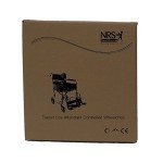 NRS Healthcare Lightweight Foldable Travel Wheelchair - Blue