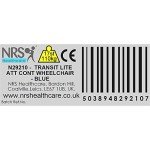 NRS Healthcare Lightweight Foldable Travel Wheelchair - Blue