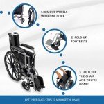 Mobiclinic® Marsella Folding Lightweight Wheelchair