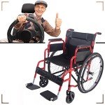 Panana Folding Self-Propelled Comfort Wheelchair (Red)