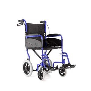 Ultra Lightweight Folding Attendant Wheelchair with Tall Handles