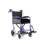 Ultra Lightweight Folding Attendant Wheelchair with Tall Handles