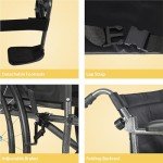 Folding Lightweight Self-Propelled Wheelchair with Extra Wide Seat