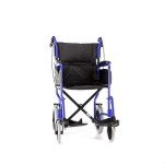 Ultra Lightweight Folding Attendant Wheelchair with Tall Handles